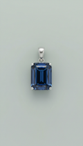 Emerald-Cut Sapphire Pendant