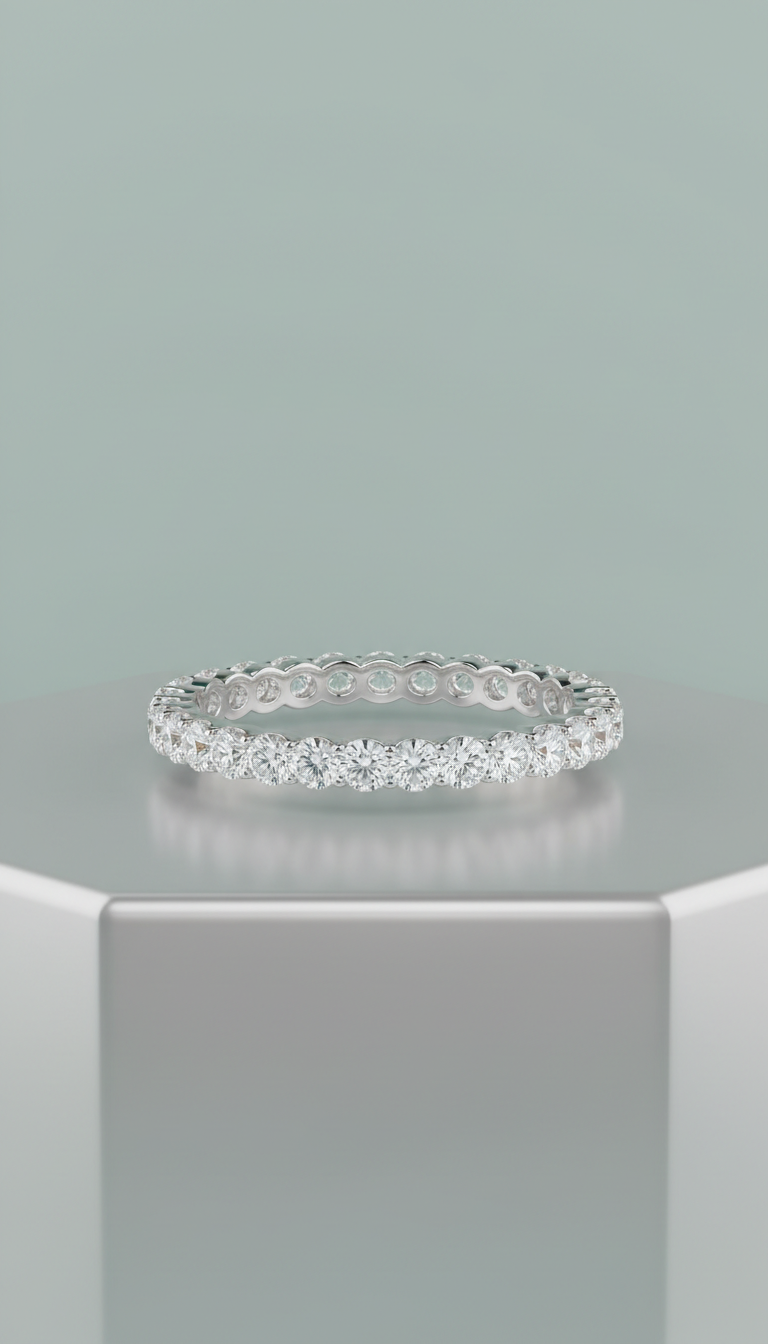 Platinum Pavé Eternity Band
