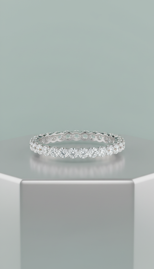 Platinum Pavé Eternity Band